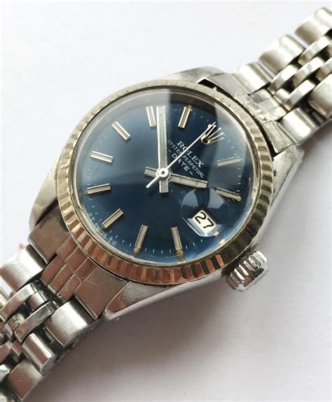 rolex datejust blue dial empty|Rolex Datejust blue dial vintage.